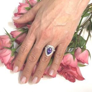 Natural Tanzanite Diamond Ring 14k Gold 4.54 TCW GIA Certified $5,950 111877